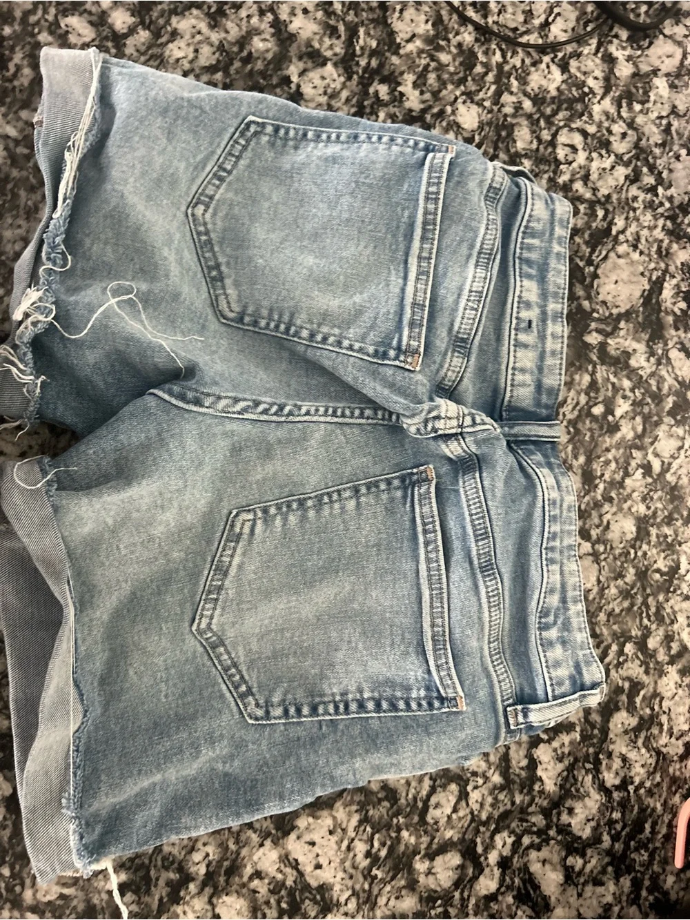 GAP Light Wash Distressed Denim Shorts